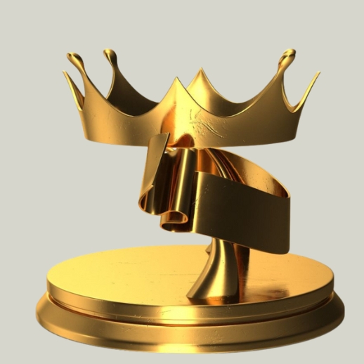 Crown 3D Model Trophy For Beauty Achievements