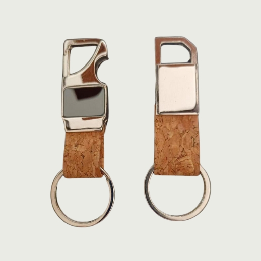 Promotional Cork Metal Keychain