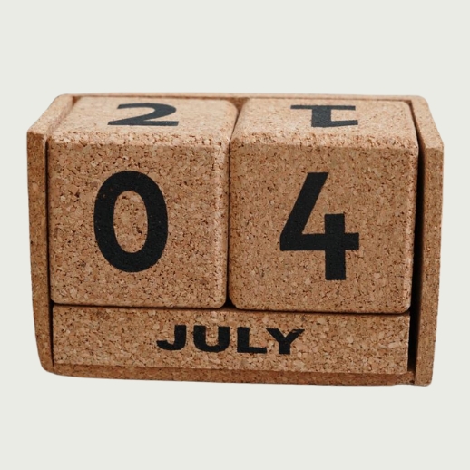Digital Printed Cork Desk Calendar