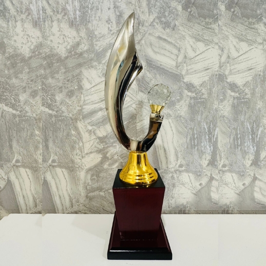 Golden Plated Revolving Trophy