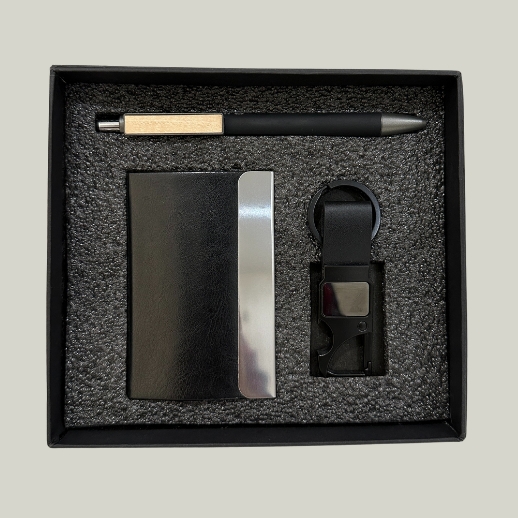 Customized Cardholder Pen Keychain Combo 3 in 1 Gift Set