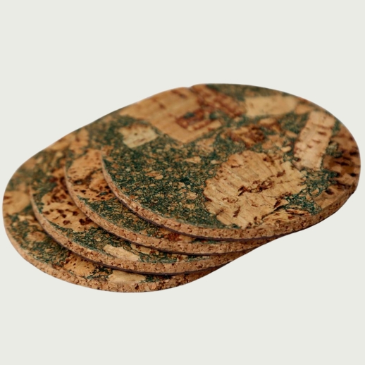 Designer Tea Cork Round Coaster